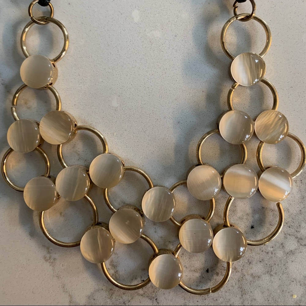Tan stone necklace